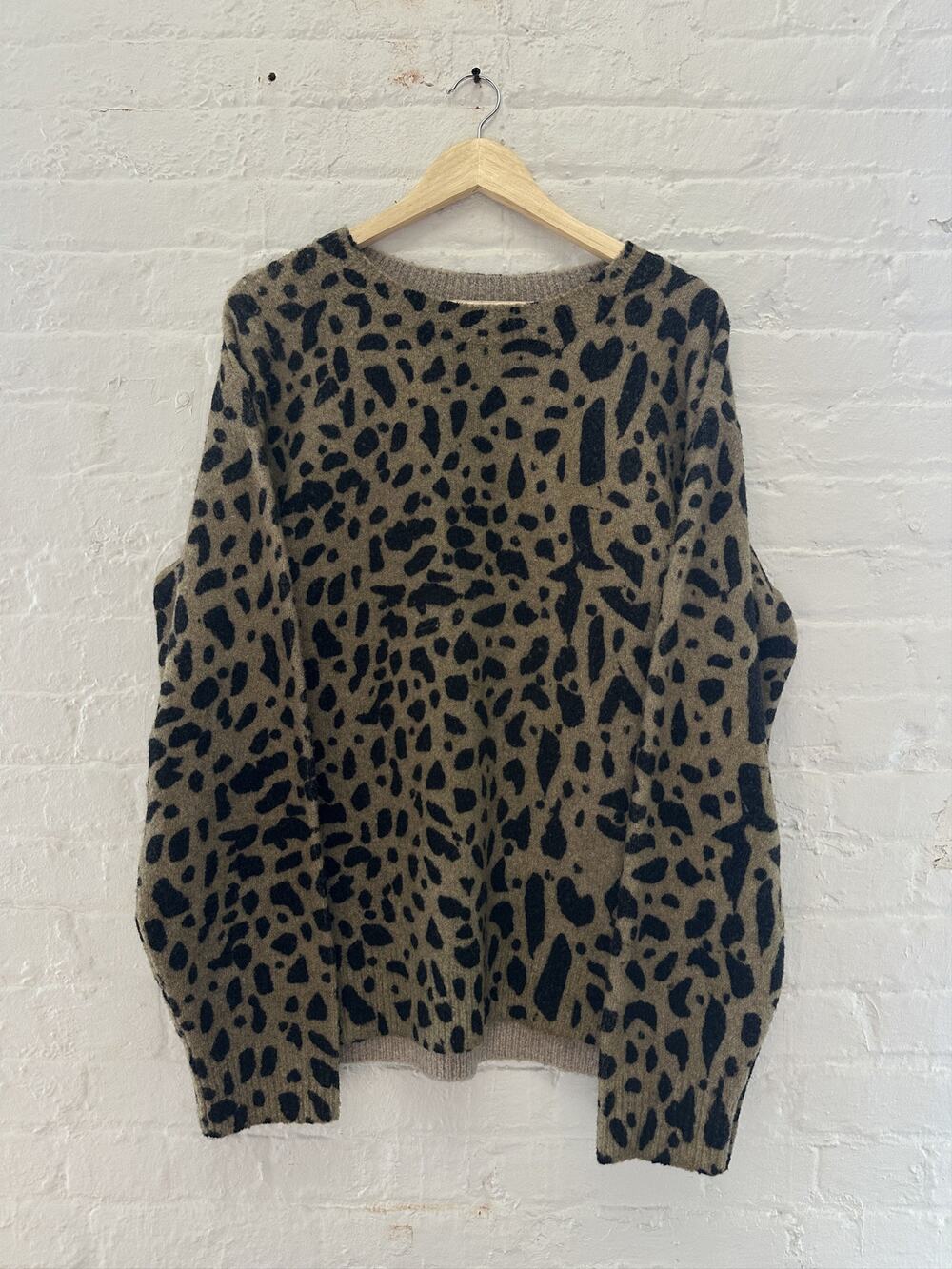 Dries Van Noten Leopard Print Sweater